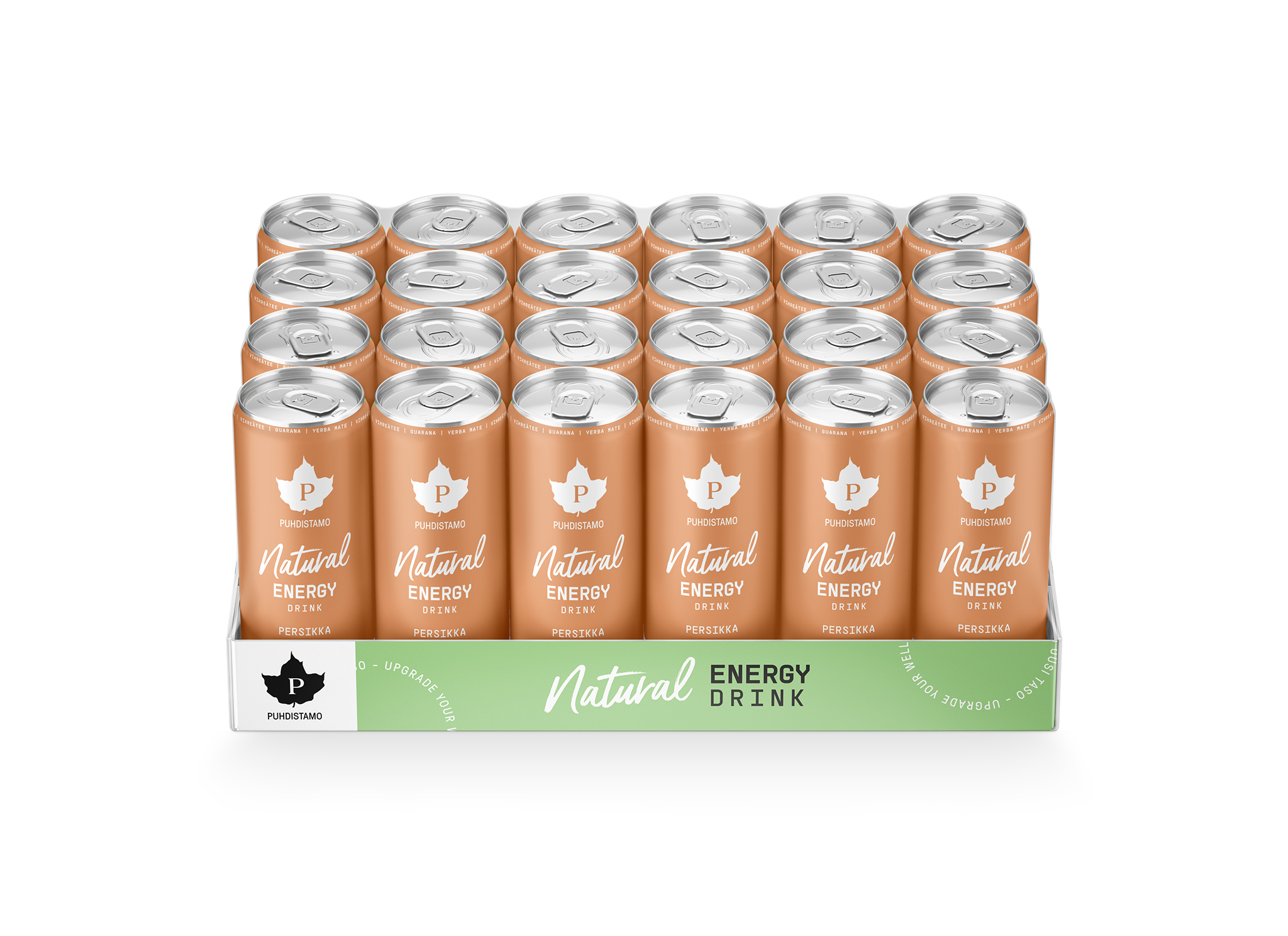 Puhdistamo Natural Energy Drink Persikka 24 x 330 ml