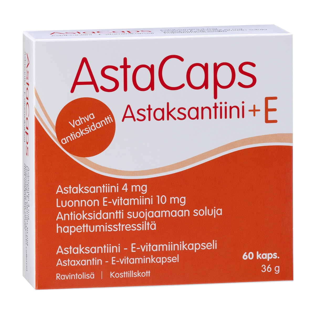 Astacaps, astaksantiini - luonnon E-vitamiinikapseli