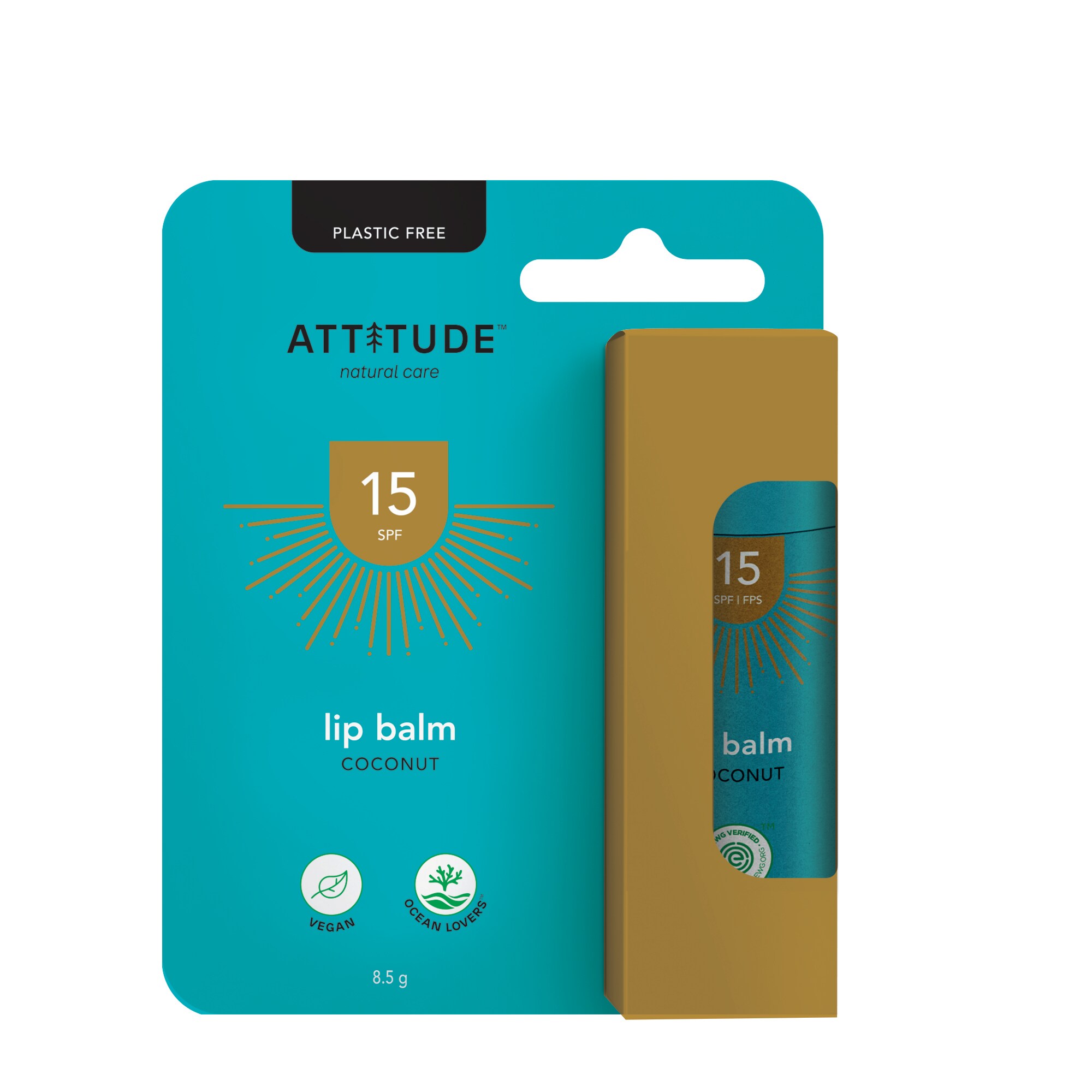ATTITUDE Huulivoide, Kookos SPF15 PARASTA ENNEN 30.11.2023
