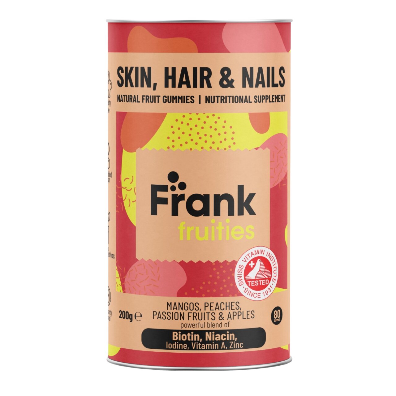 Frank fruities Skin, Hair & Nails, monivitamiini-kivennäisainevalmiste