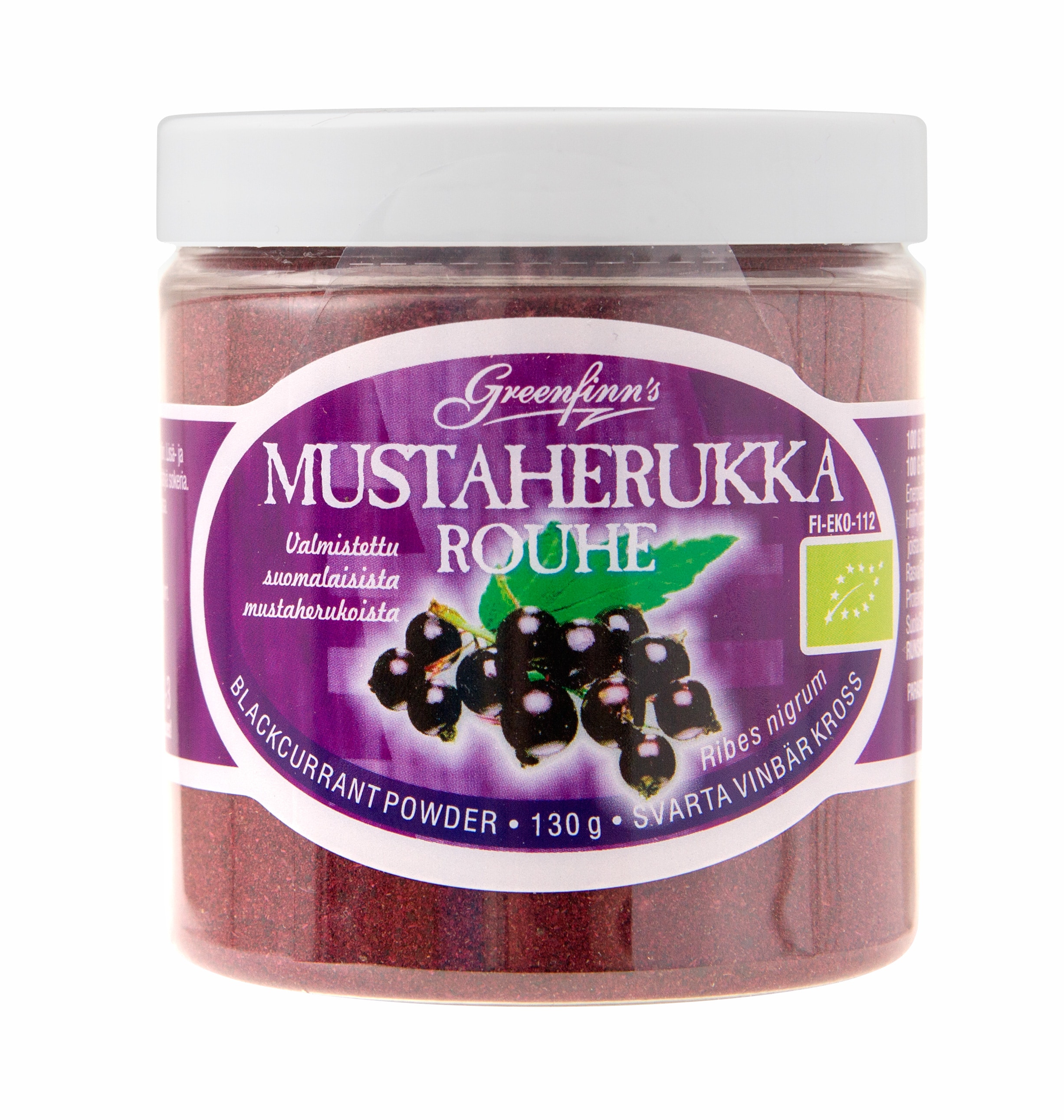 Greenfinn's Mustaherukkarouhe, luomu