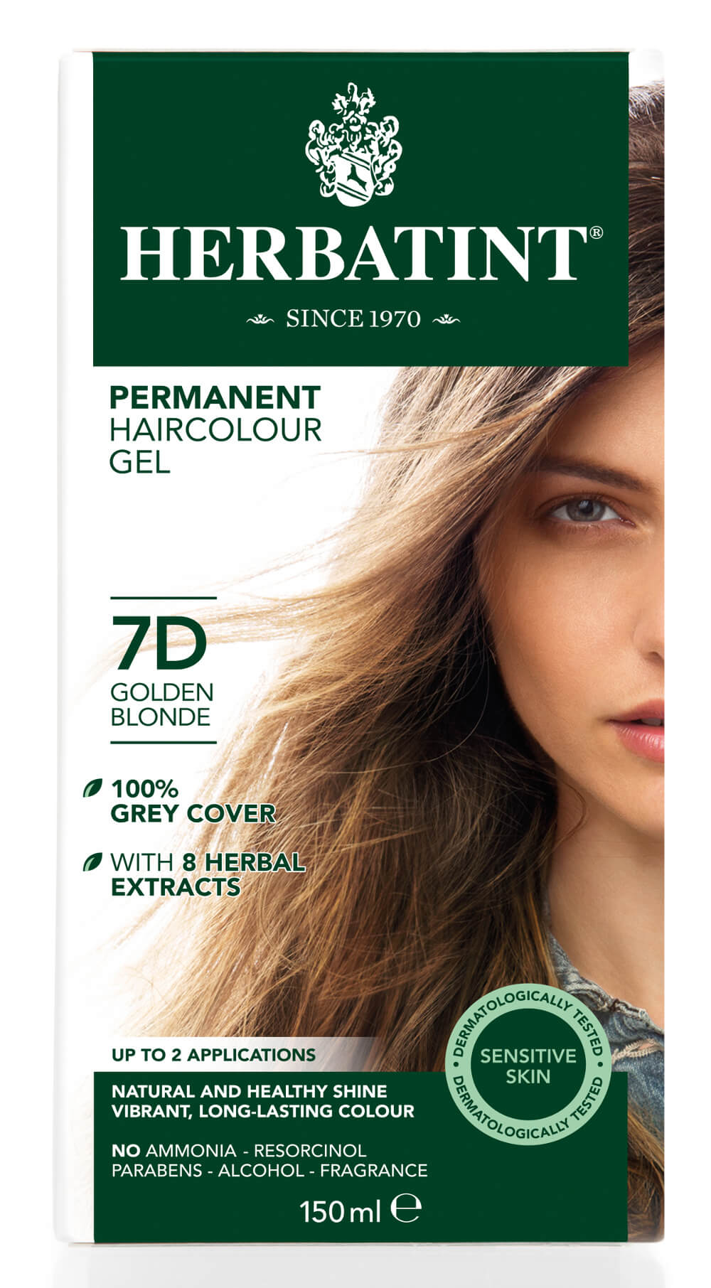 Herbatint Hiusväri 7D Golden Blonde, kestoväri