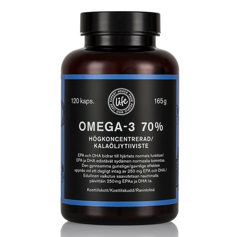 Life Omega-3 70 % kalaöljytiiviste 120 kaps
