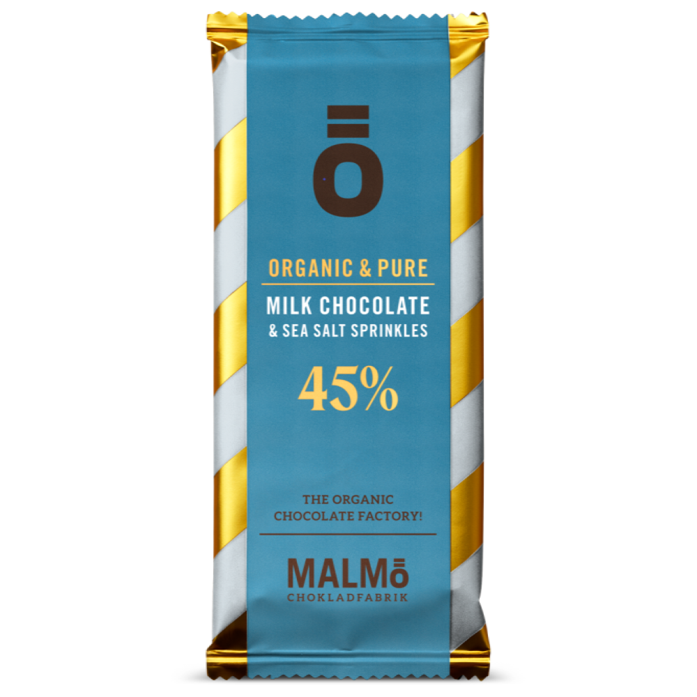 Malmo Chokladfabrik Milk Chocolate & Sea Salt Sprinkles 45%