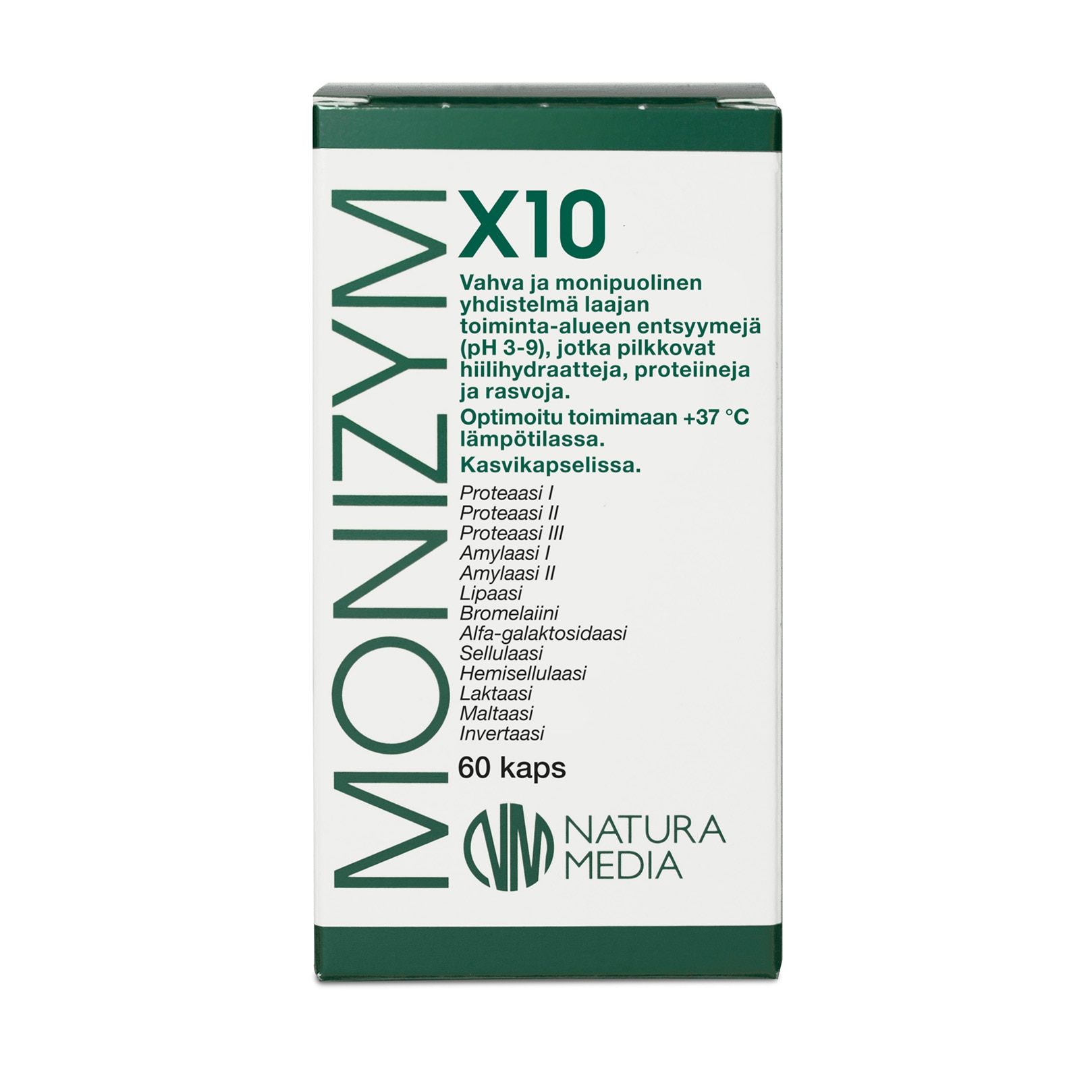 Monizym X10, ravintolisä ruuansulatukseen