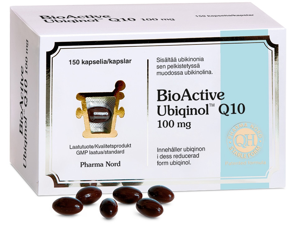 BioActive Ubiqinol Q10 100 mg KOLHIINTUNUT PAKETTI