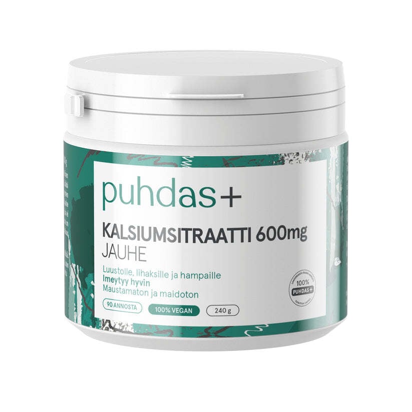 PUHDAS+ KALSIUMSITRAATTI 600mg