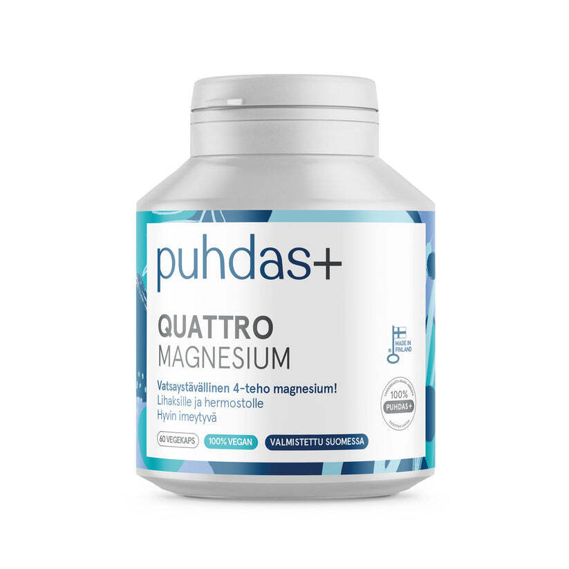Puhdas+ Quattro Magnesium 187,50 mg 60 kaps