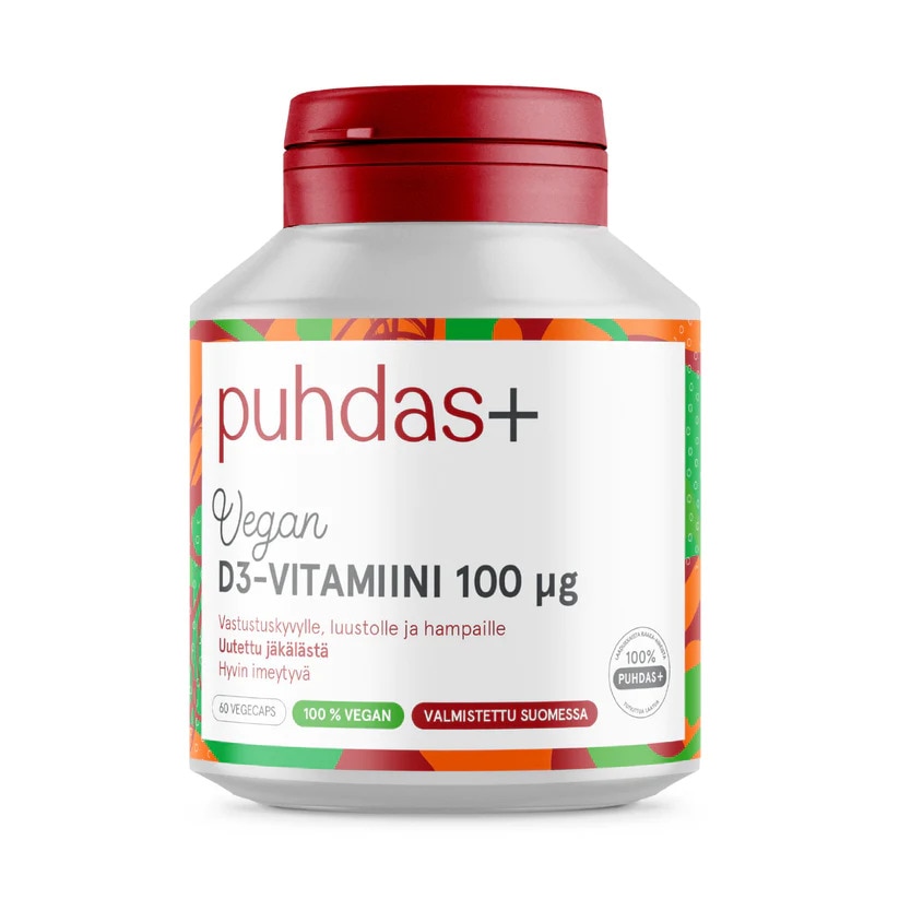 Puhdas+ Vegan D3-vitamiini 100 μg