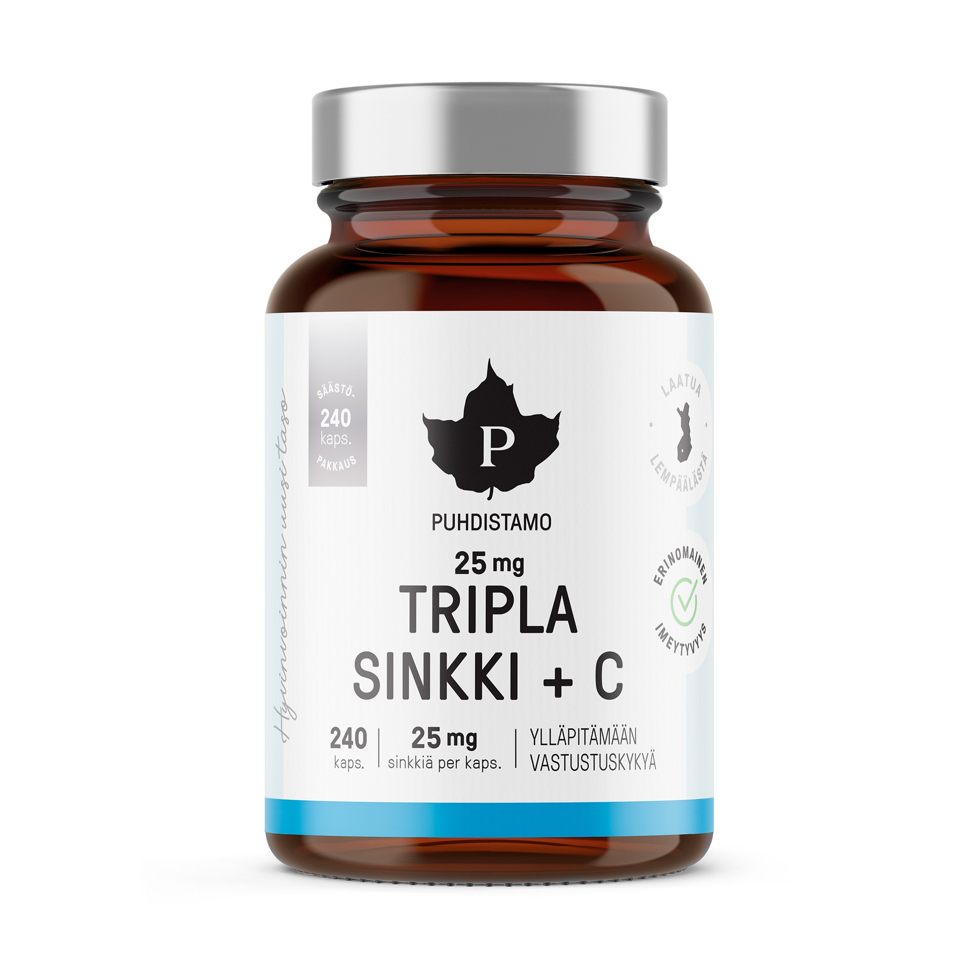 Puhdistamo Tripla Sinkki + C 25 mg