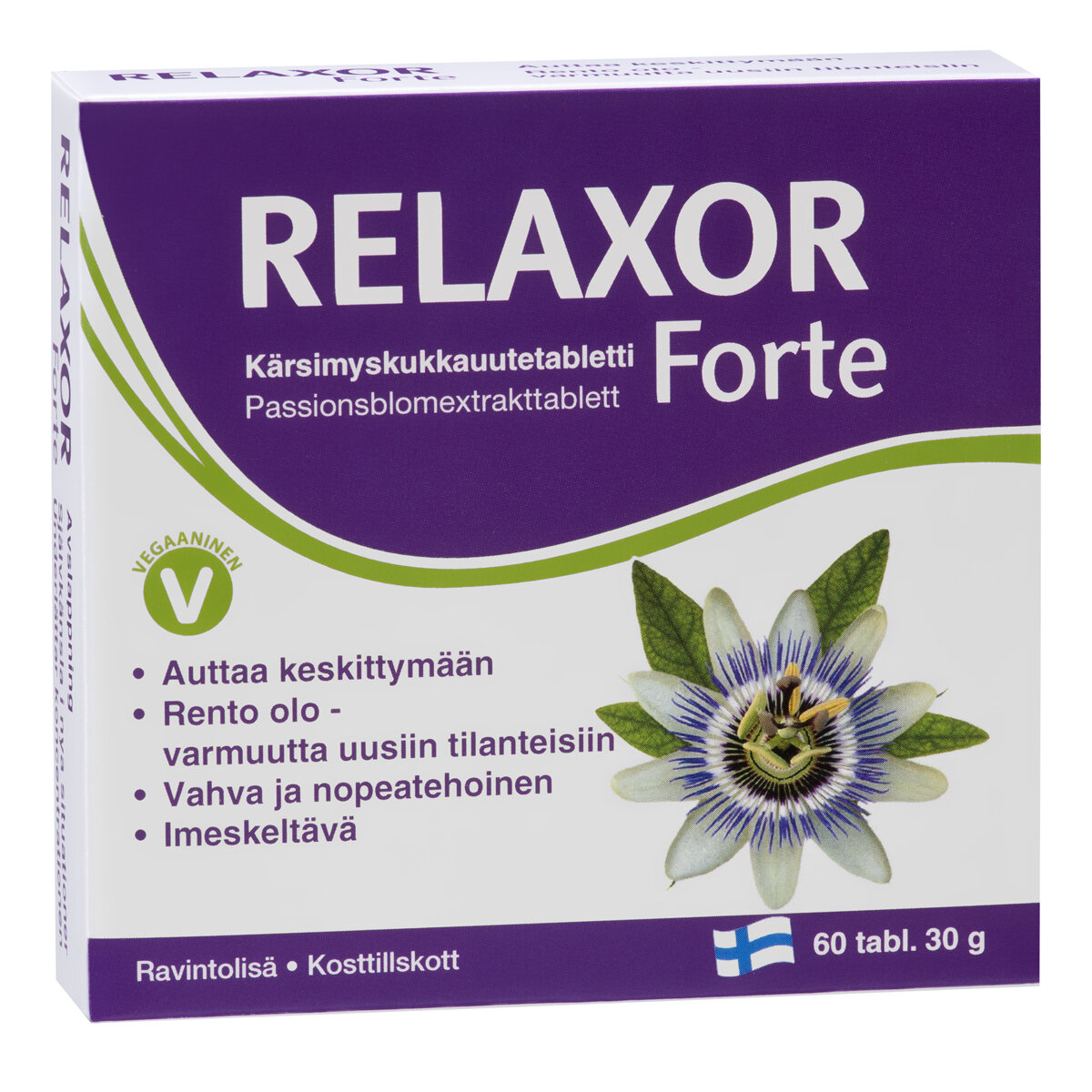 Relaxor Forte kärsimyskukkauutetabletit
